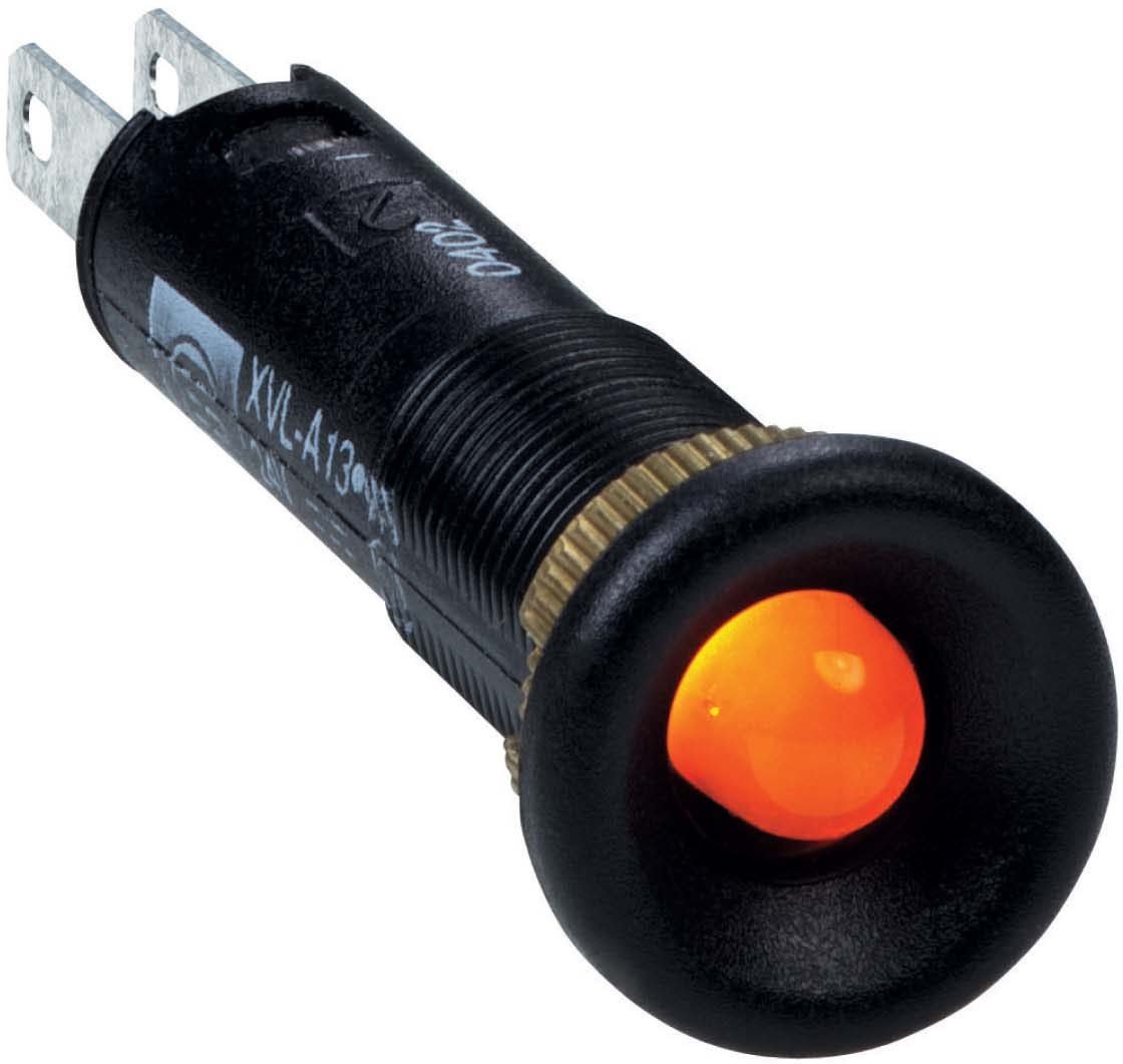 Pilote LED 8mm 24V orange pour tableau de bord industriel - 2