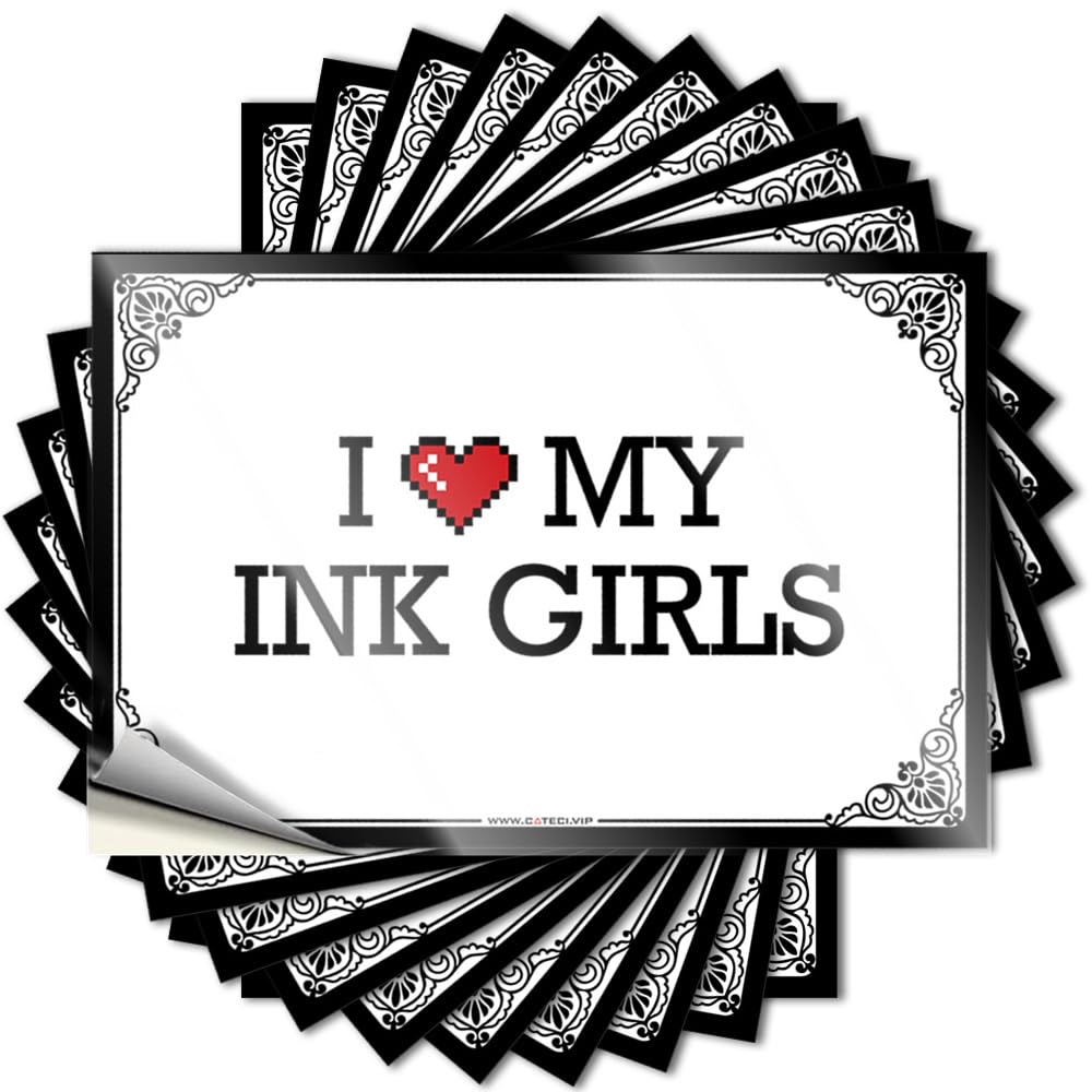 Funny Sticker Bumper Accent I Love My Ink Girls for Boys - Rustic Easy Peel Removable(12X18CM)