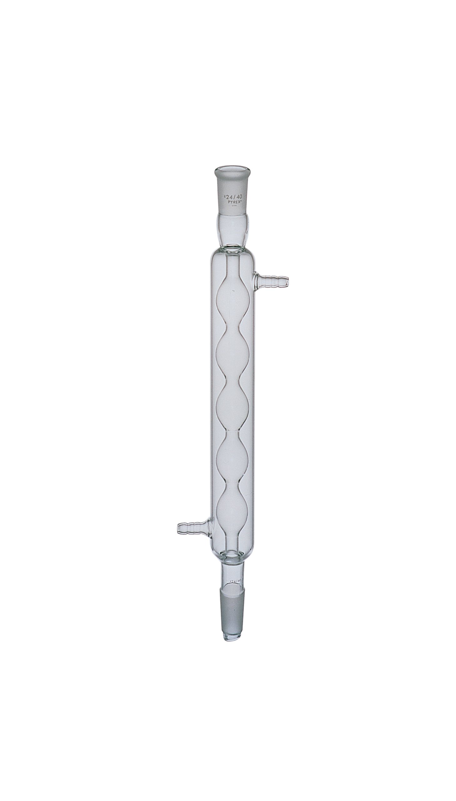 Corning Pyrex Cristal de borosilicato Allihn condensador, 10 Bulb, 24/40 Standard Taper Joint, 1