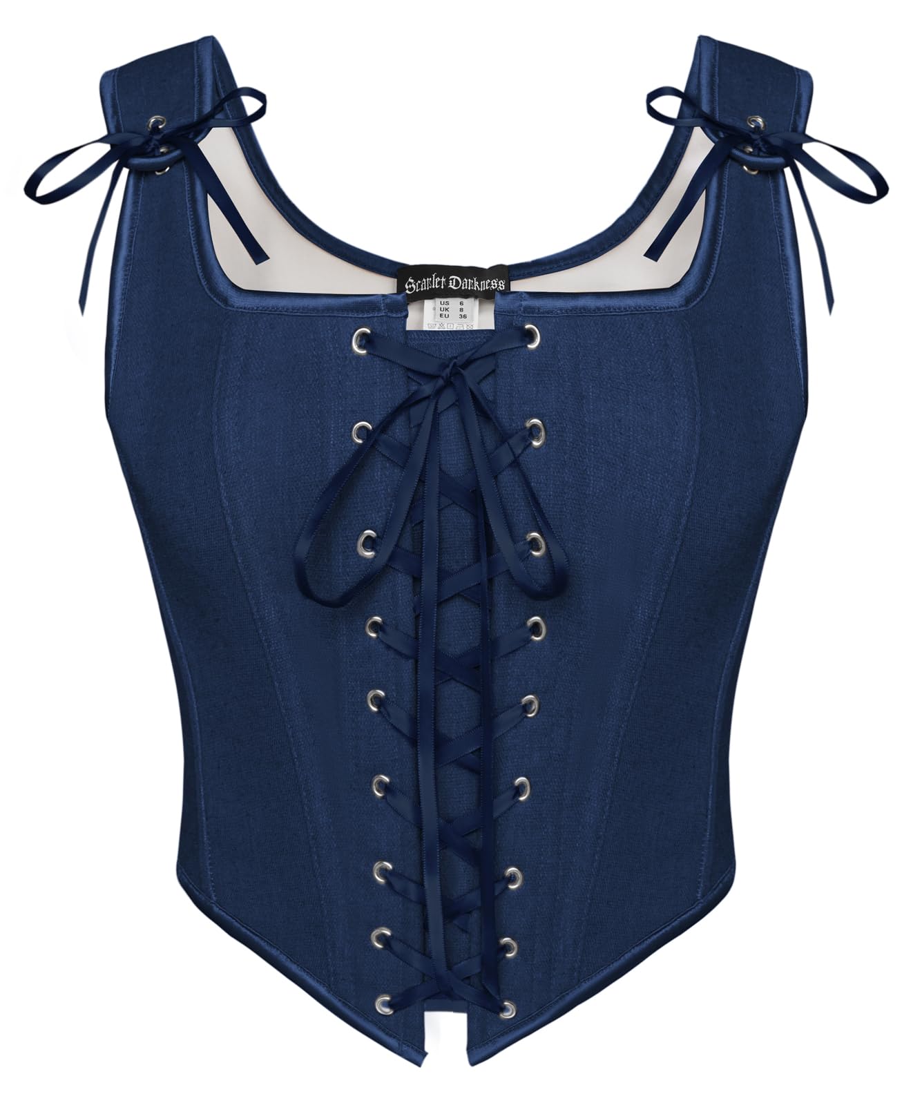 Scarlet Darkness Women's Renaissance Corset Tops Lace Up Overbust Bustier