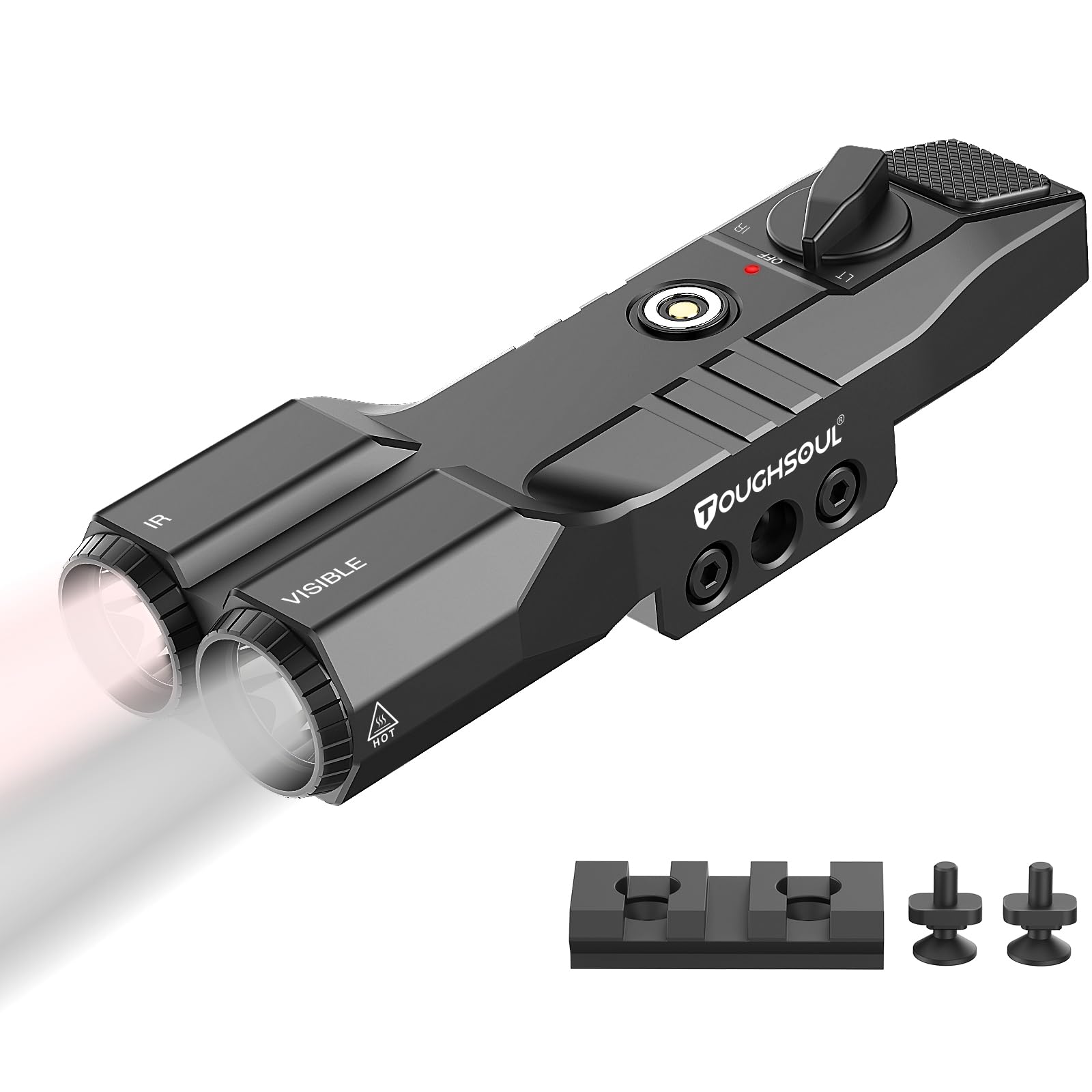 FIREFIELD TORCIA TATTICA COMPATTA BattleTek DA PISTOLA / FUCILE 150 Lumen Nera - Foto 5