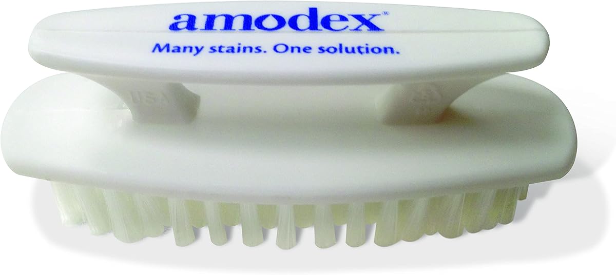 Cepillo de lavandería para manchas en la ropa, uso con quitamanchas Amodex para eliminar tinta, Sharpie, maquillaje y más, cepillo de cerdas suaves para eliminar manchas incluso en telas y piel delicadas