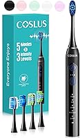 Vista 11 de COSLUS Cepillo de dientes eléctrico C30 para adultos: 3 intensidades y 5 modos personalizados para una sensación efectiva pero suave ultra limpia, 2
