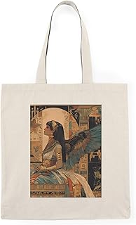 شنطة توت قماشية بسوستة من توتي باك بتصميم مصر القديمة، 271 مع سحاب