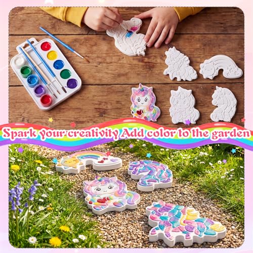 Manualidades de yeso Lewtemi para evitar el aburrimiento infantil en casa con arte de unicornio 5