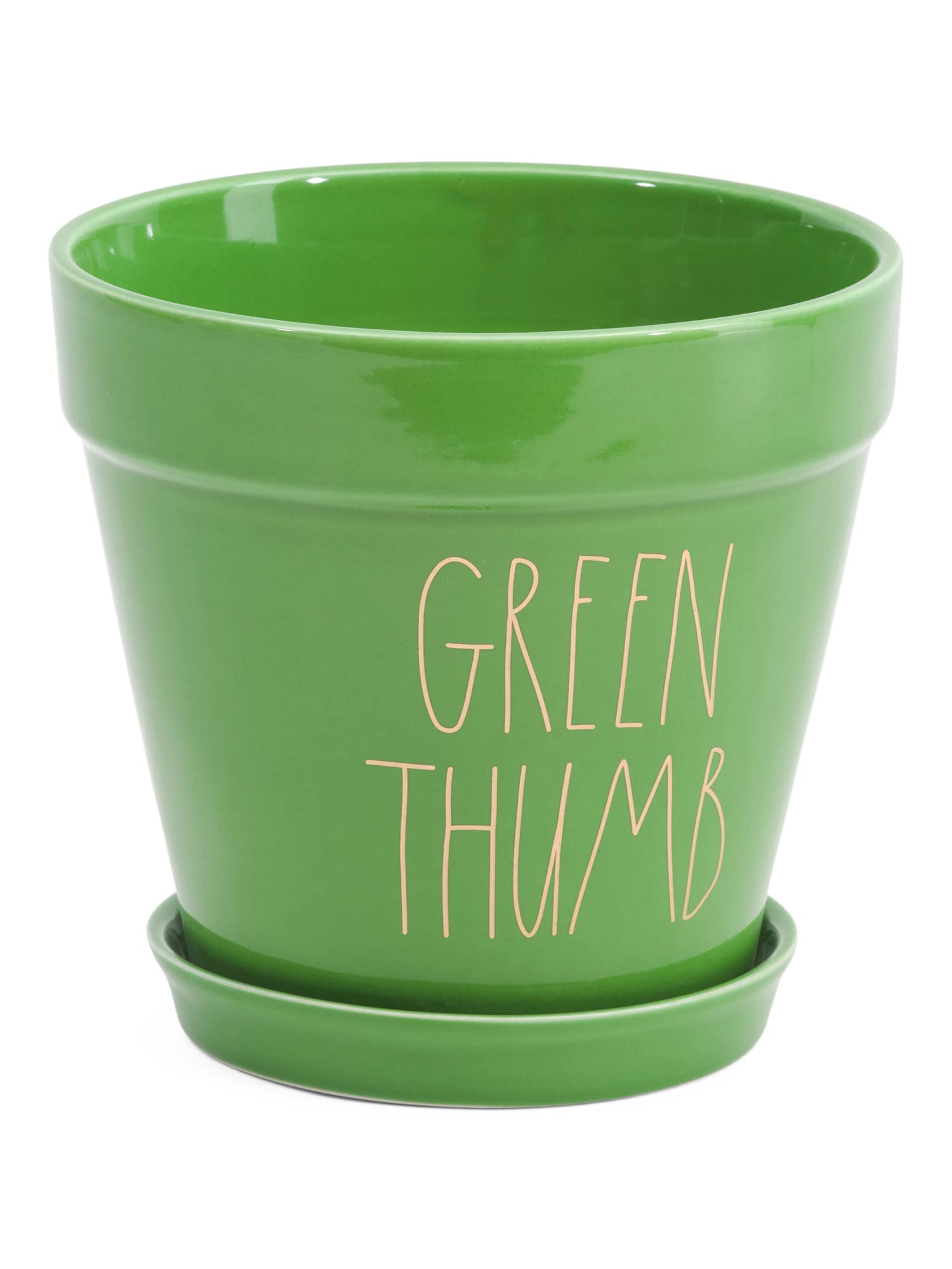 Amazon.com : Rae Dunn Ceramic Decorative Planter for Indoor and Outdoor (8,  Green Thumb) : Patio, Lawn & Garden
