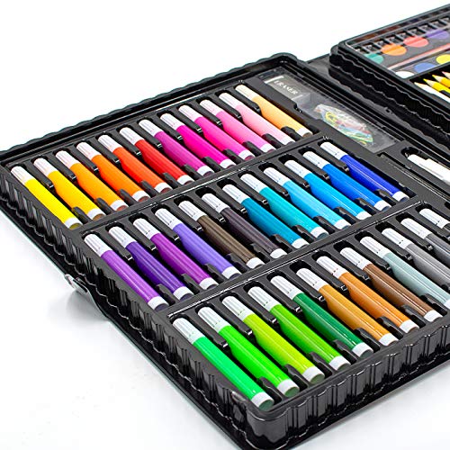 image for KINSPORY 150 PCS Portable Inspiration & Creativity Coloring Art Set Pa