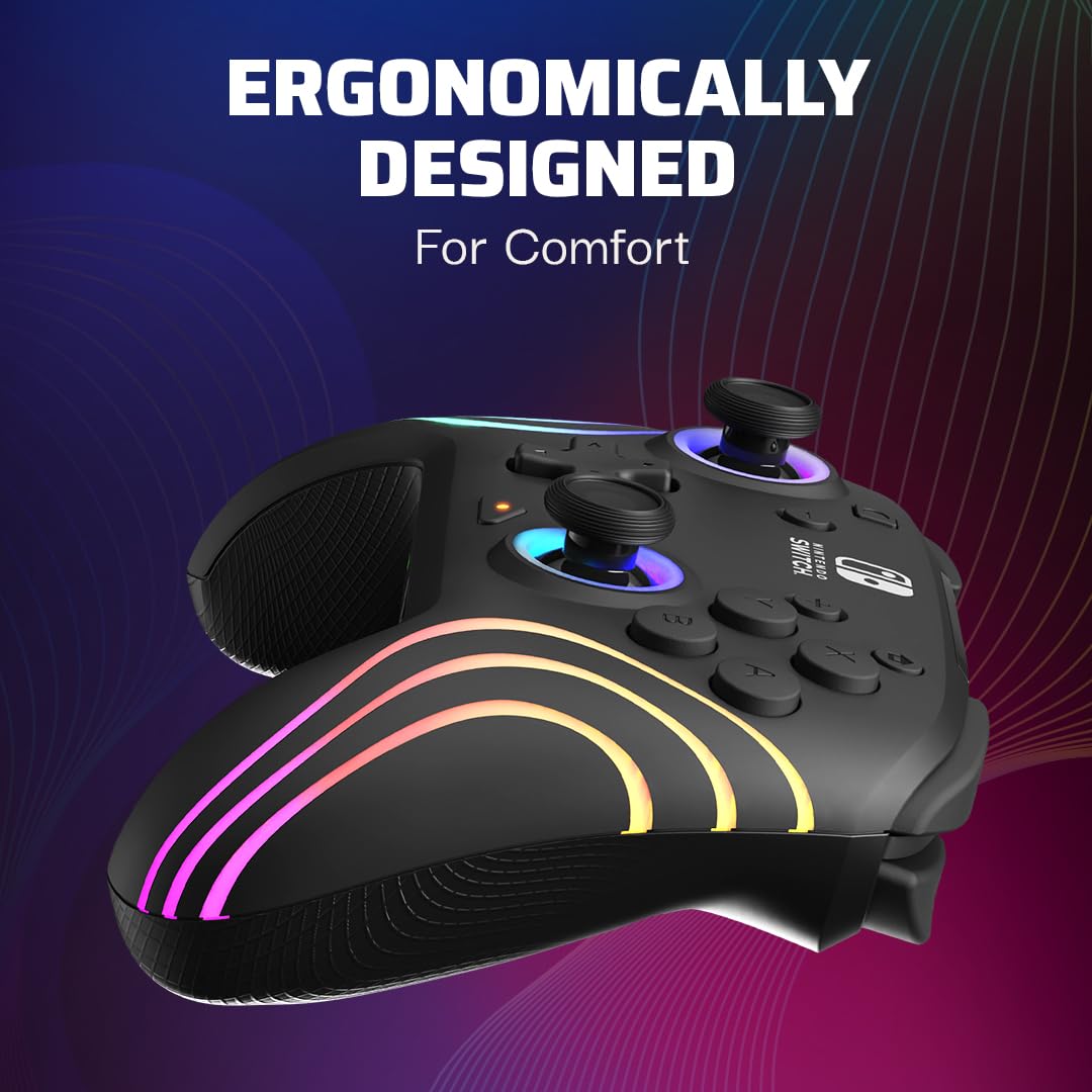 Nintendo Switch Afterglow Wave Wireless Controller Black