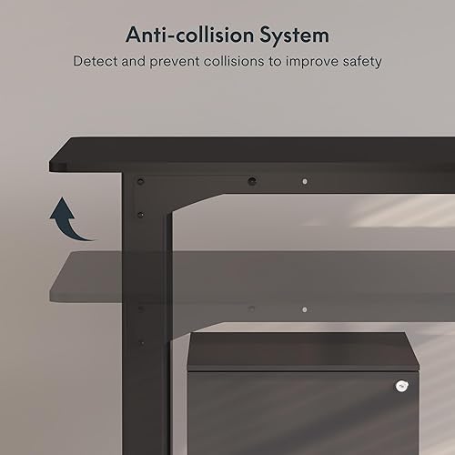 Miniatura 7 de SANODESK Escritorio de pie de 4 patas, escritorio eléctrico ajustable en altura con ajustes preestablecidos de memoria para oficina en casa,