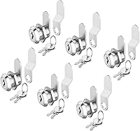 Vista 9 de 1 paquete de cerraduras de gabinete con llaves, cerradura de leva de 5/8" con llave similar, cerradura de repuesto para cajones seguros, gabinete