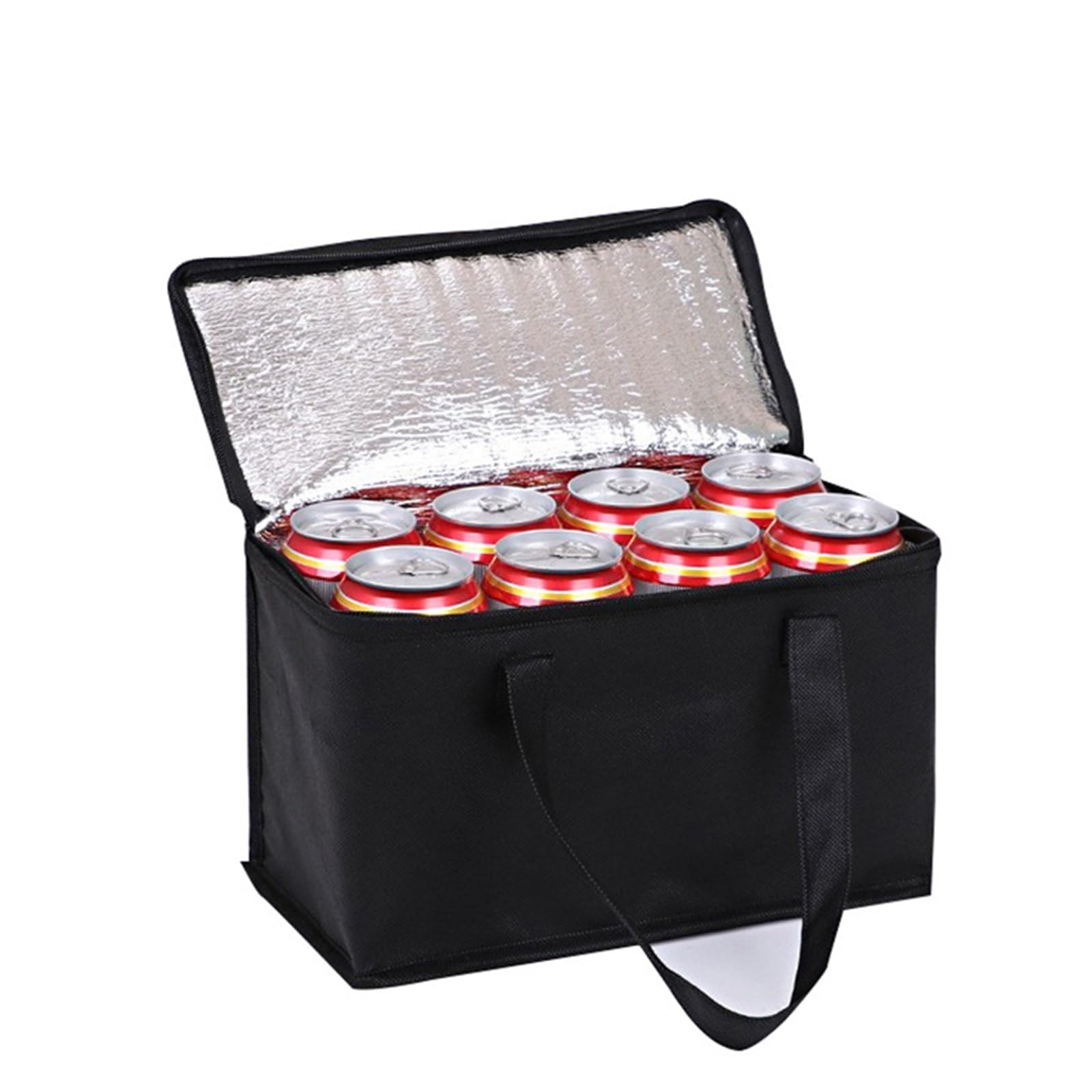 Bolsa Almuerzo Bolsa de almuerzo con aislamiento térmico y cremallera de gran capacidad, bolsas de almacenamiento, caja de bebidas más fresca, caja de comida fresca, bolsa de Picnic for acampar, 3 uds