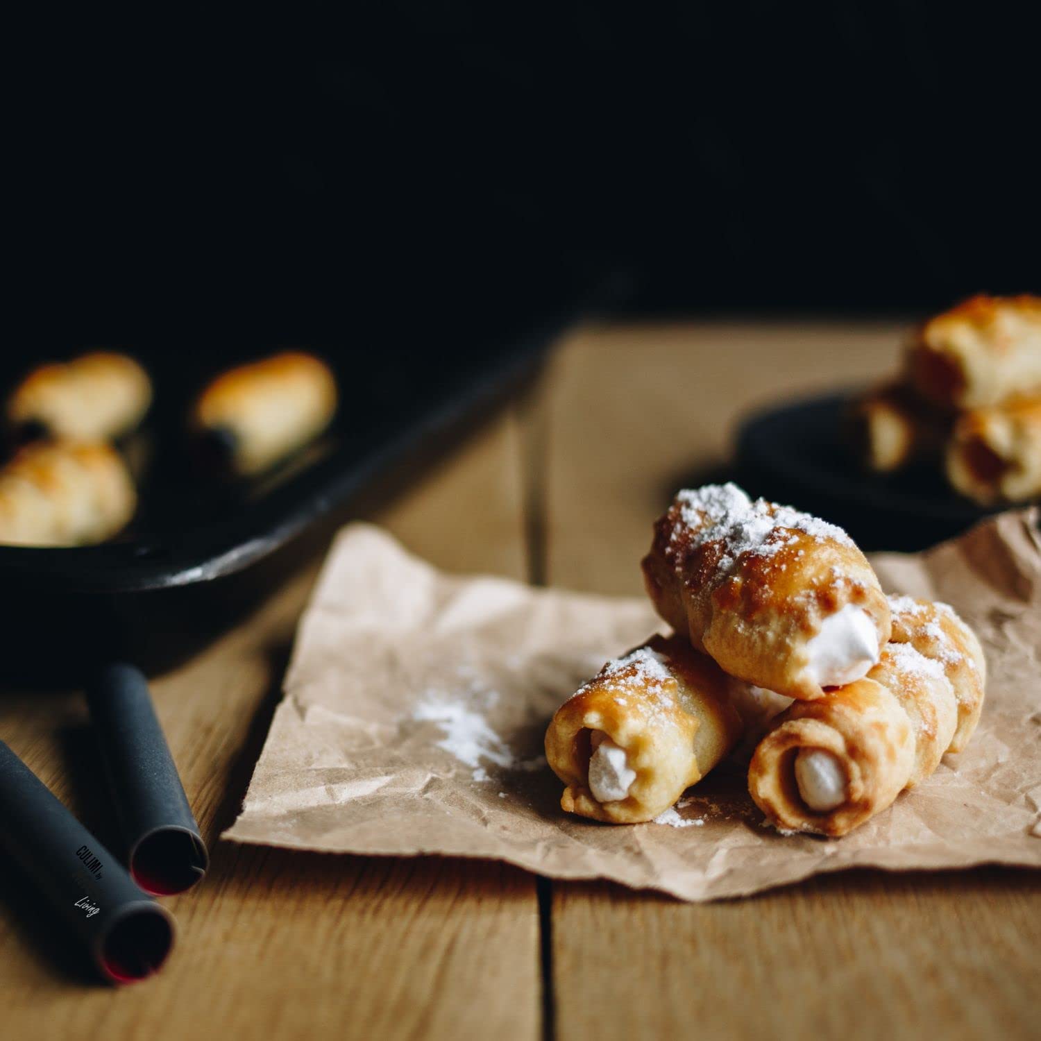 Schaumrollen Formen 13 cm, 5er Set – Schillerlockenformen mit Antihaftbeschichtung - Cannoli Röhrchen zum Backen für Schaumrollen, Sahnerollen und Blätterteig