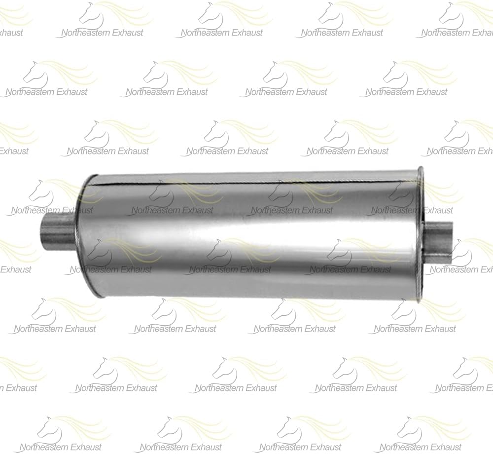 Exhaust Muffler Compatible for 2007 GMC Sierra 1500 Classic 4.3L,4.8L & 5.3L | Direct-Fit | Northeastern Exhaust | Free Clamps Included | Automotive Replacement Part
