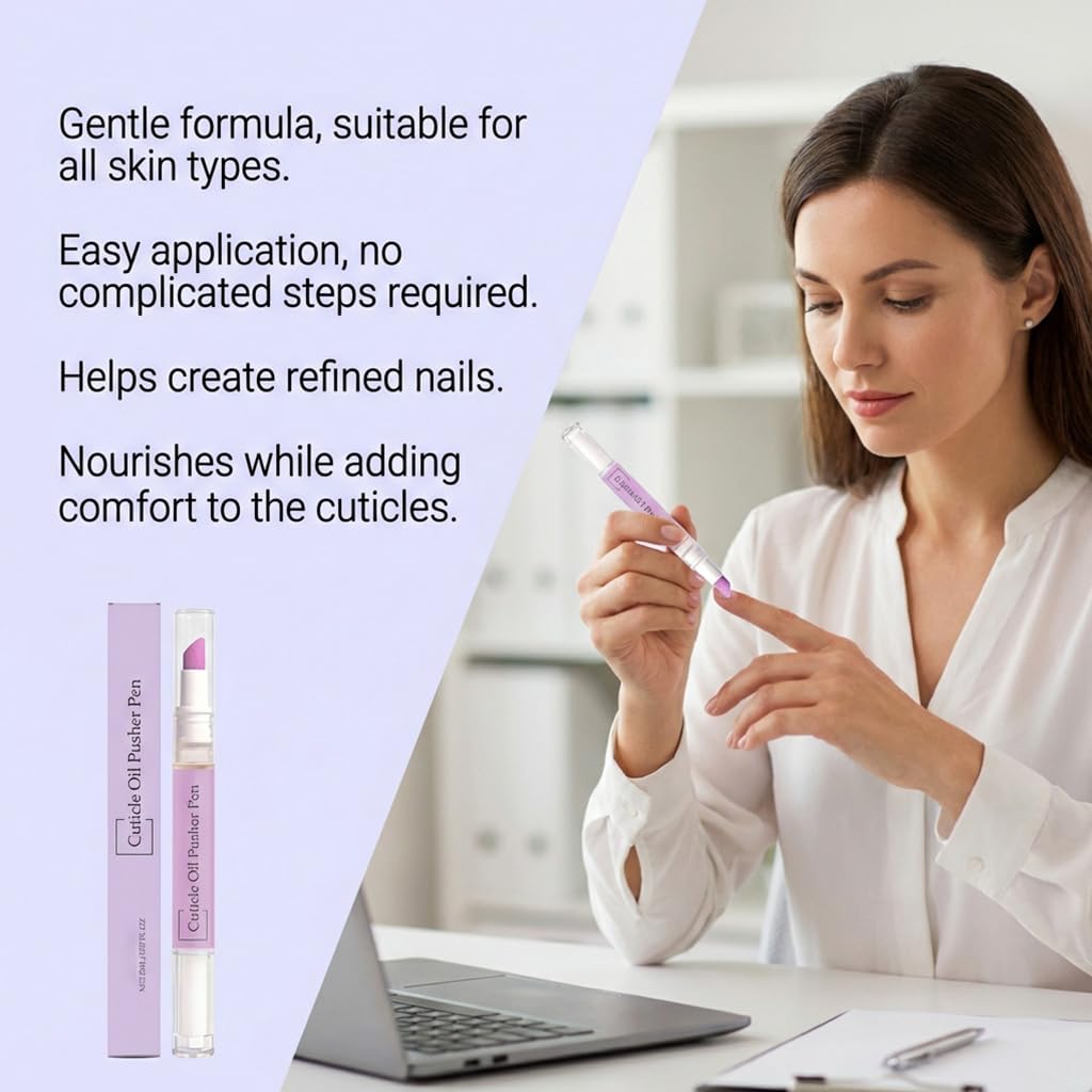 Stylo repousse-cuticules 2 en 1,Cuticle Oil Pusher Pen for Nails, 2 En 1 Stylo à Huile Pour Cuticules,Dissolvant Pen Pour Cuticules Avec Céramique Pointe Pour Ongles Secs Craquelés