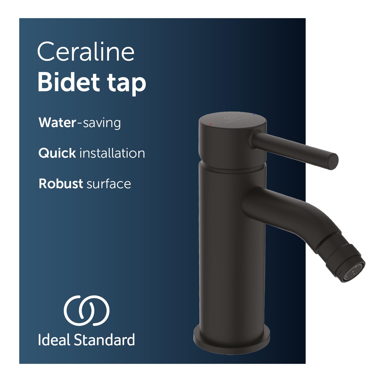 Ideal Standard - Ceraline Mikser jednouchwytowy bidet - Kolor Czarny