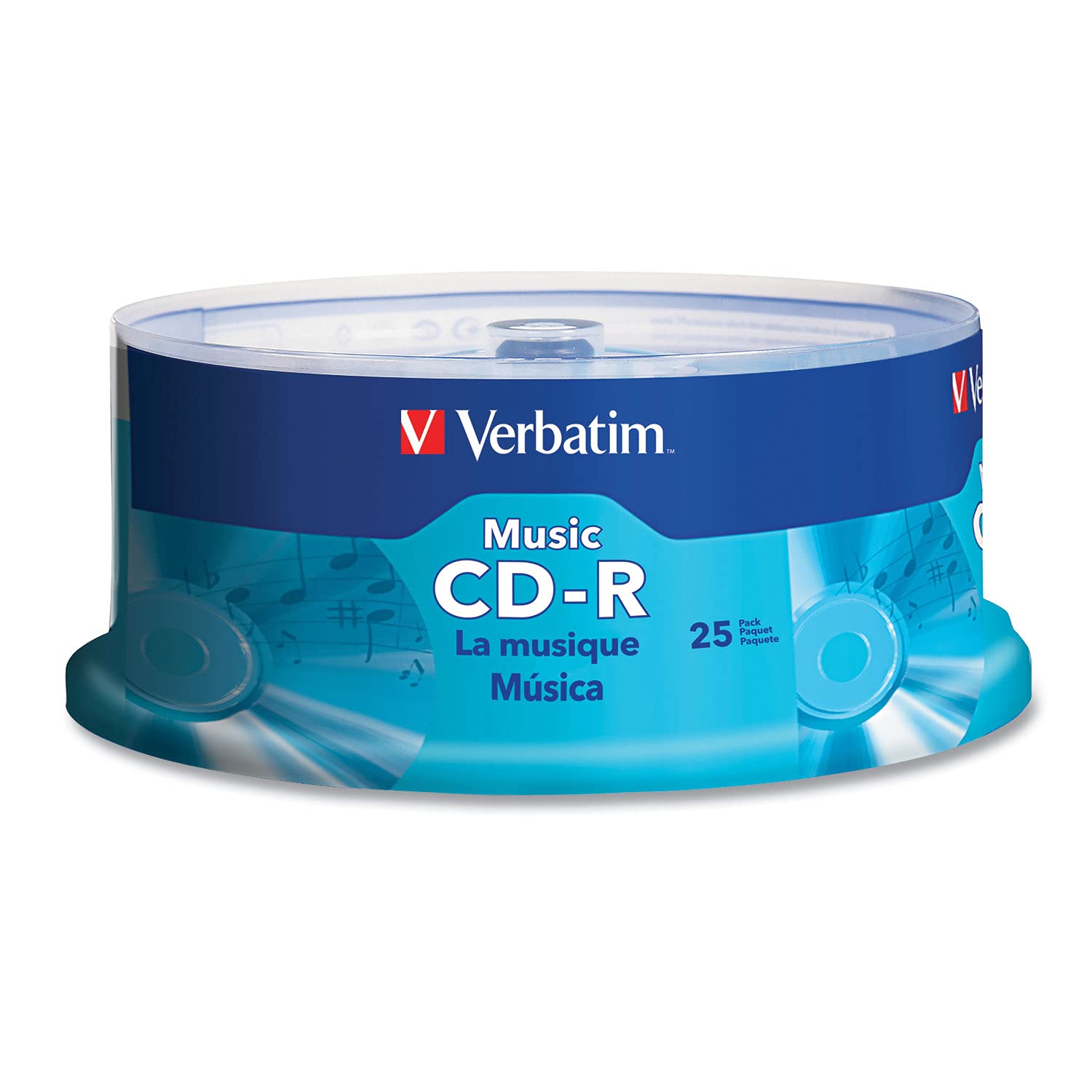 Verbatim Music CD-R 700MB 40X Audio Recordable Discs, 25 Pack