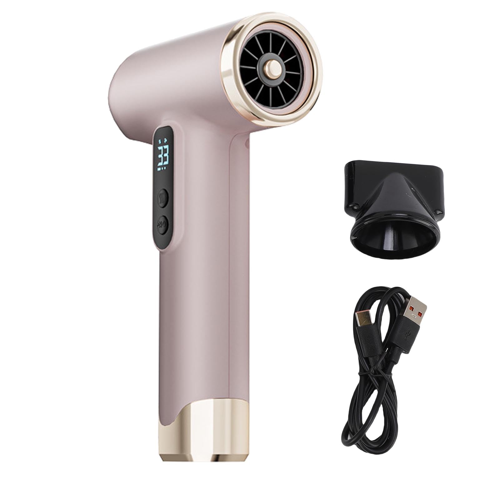 Sxhlseller Podróżuj suszarkę do Włosów, 100000 Obr./min na miną Prędkości i Ultra Ciche 45dB, Przenośna Suszarka do Włosów z Dyszy magnetyczną do Domu w Salonie Podróżnym, Bateria o (PINK)
