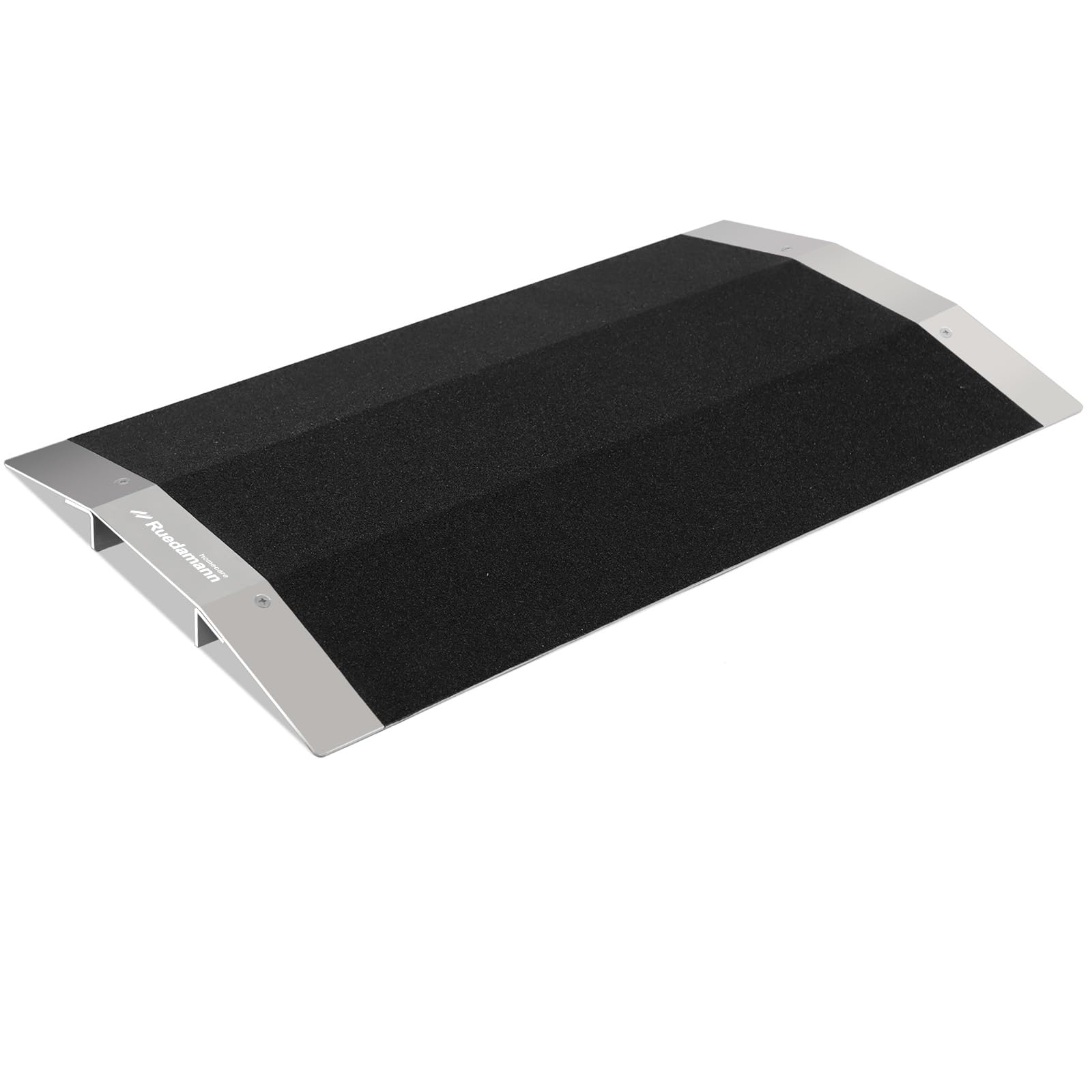 Ruedamann Bridge Threshold Ramp, 600lbs Load Capacity, Wheelchair Ramp with Detachable Supporting Frame and Non-Slip Surface, Aluminum Door Ramps for Wheelchairs, Stairs, Vans, Scooters, Steps