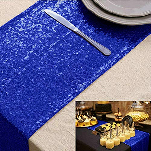 Sale 14 X 108 Beautiful Lipstick-Royal Blue-Sequin Table Runner Wedding Runner Birthday Party Dinner Party Additional Colors Available~m1014 Royal Blue