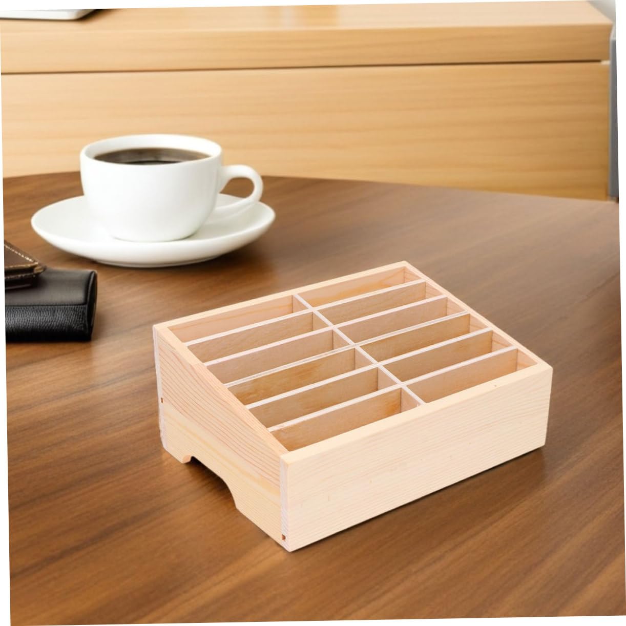 2 Pezzi Organizer Scrivania in con Scomparti Multipli Scatola Cellulare per Aula e Ufficio Supporto Versatile per Telefoni Penne e Piccoli Oggetti