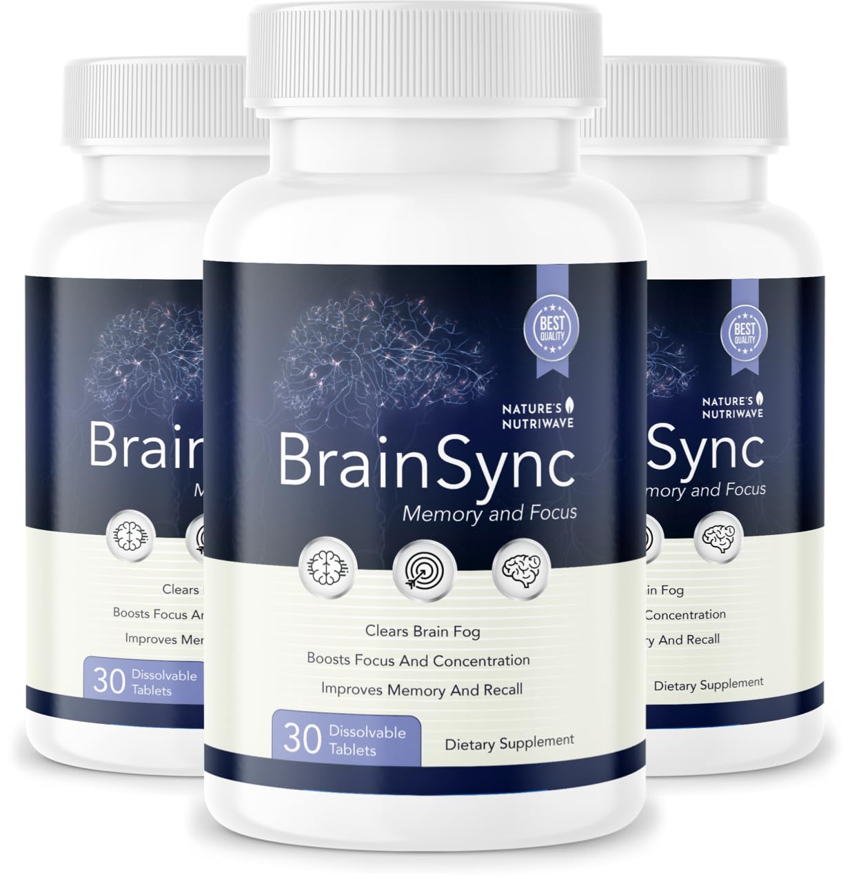 Amazon.com: BrainSync – Probiotic Tablets, 3.6 Billion CFU – 30 Ct