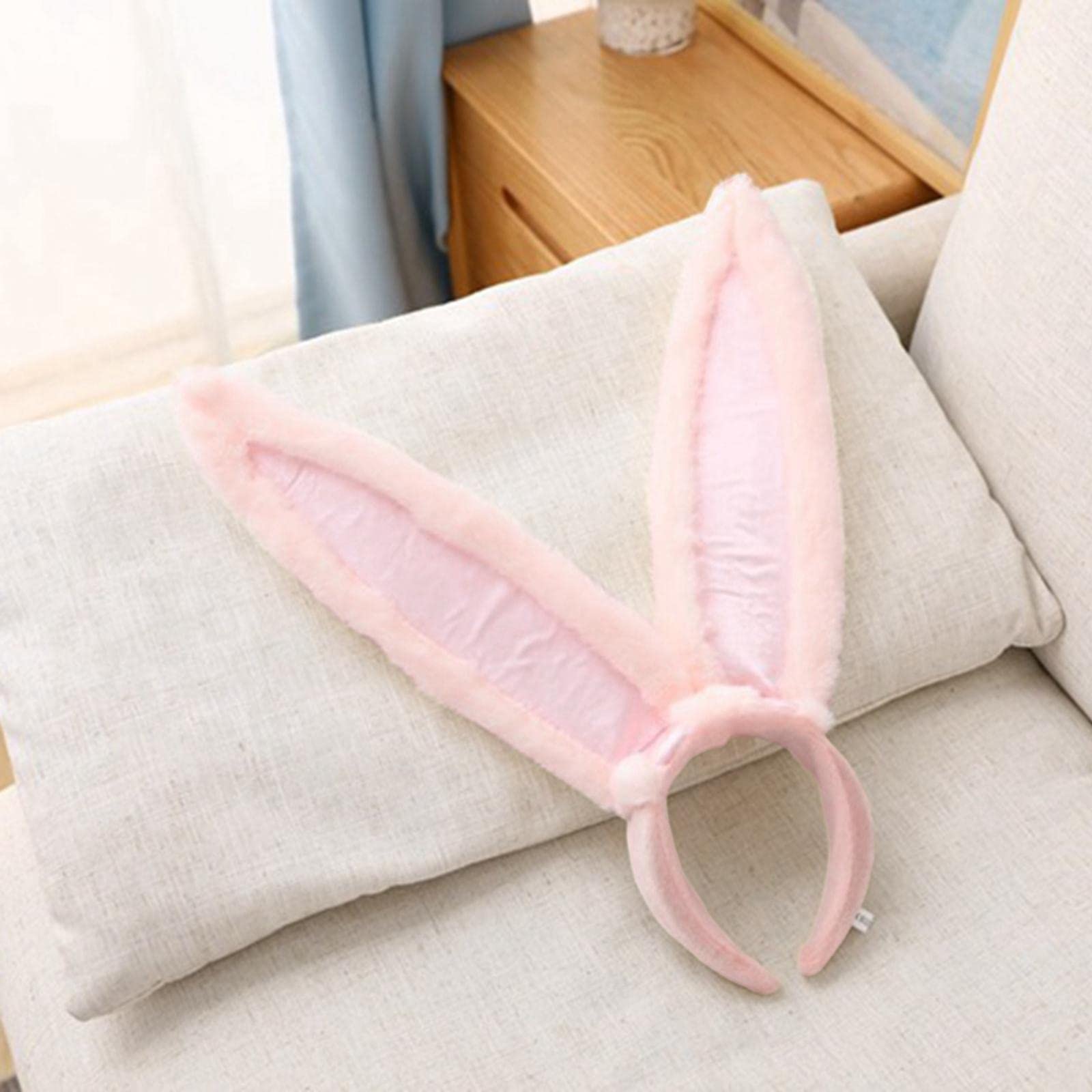 Ensemble de 3 serre-têtes oreilles de lapin en peluche et 2 pinces carotte, accessoires Pâques