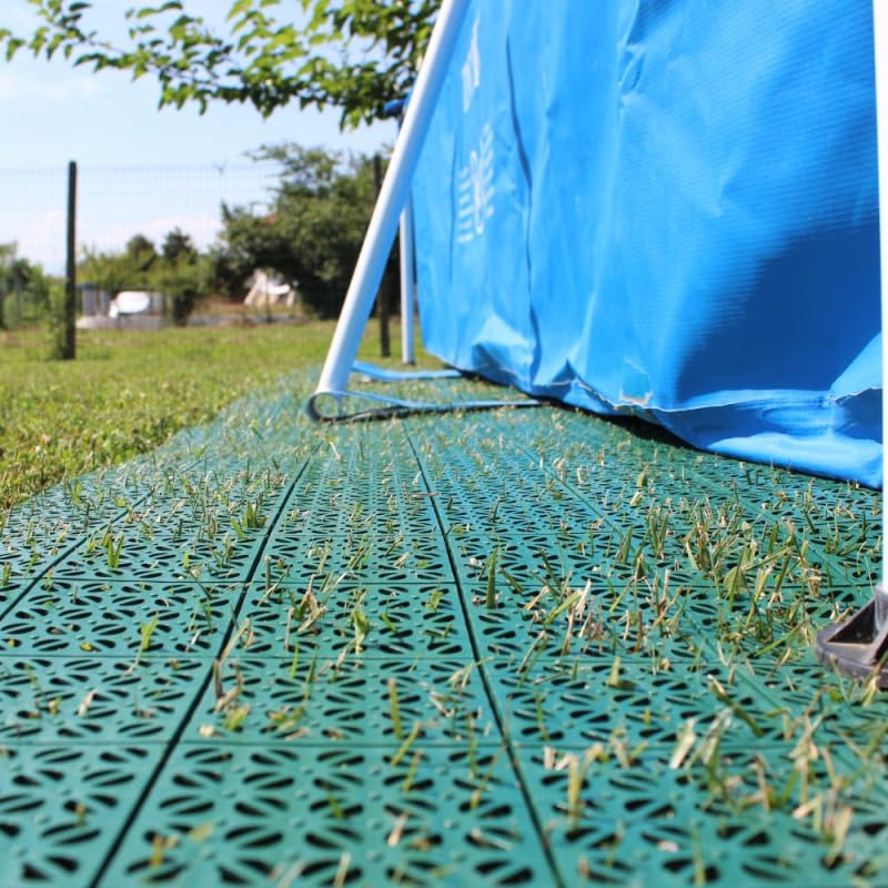 MultiFlex Piastrelle Drenanti 30x30 cm Set 22 Pezzi per Esterni 2 m² Verde