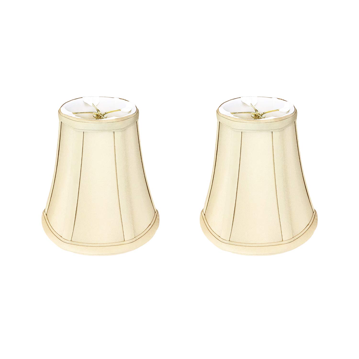 Royal Designs, Inc. BSO-704FC-6BG-2 True Bell Basic Lamp Shade with Flame Clip, 3.5 x 6 x 6.25, Beige, 2-Pack