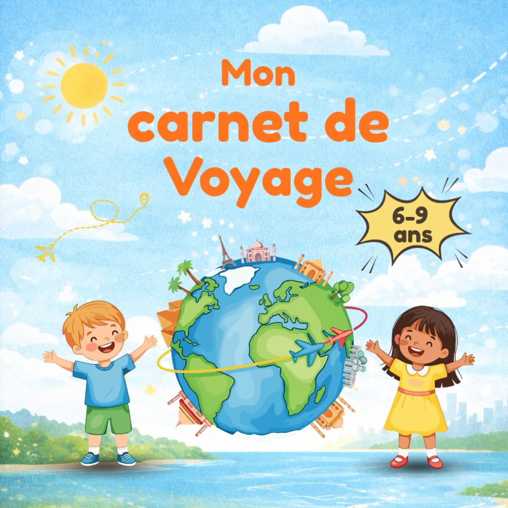 Mon carnet de voyage pour enfants 6 à 9 ans - Journal de voyage à remplir pour garder les souvenirs