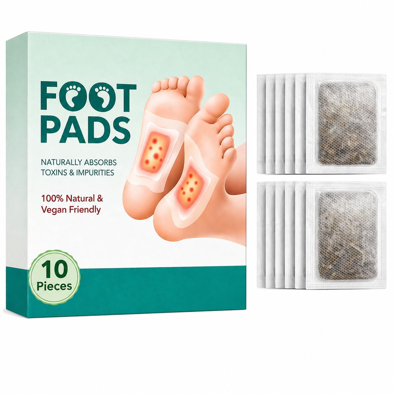 Herbal Detox Foot Pads Pack of 10 for Toxin Removal | Bamboo Vinegar Foot Patches with Gentle Ingredients for Relaxation & Better Sleep | Overnight Use Suitable for Men & Women-picture-54