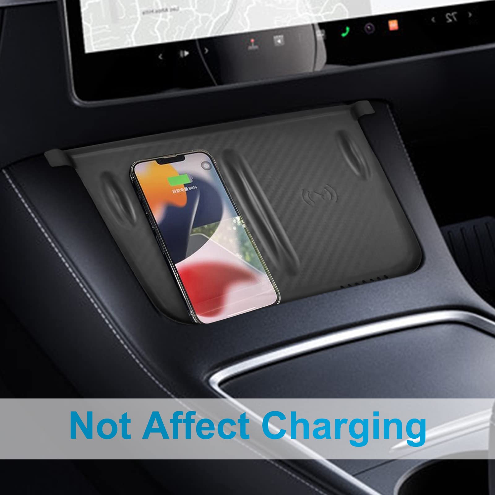 Non-Slip Center Console Wireless Charging Mat For 2021-2024 - 4