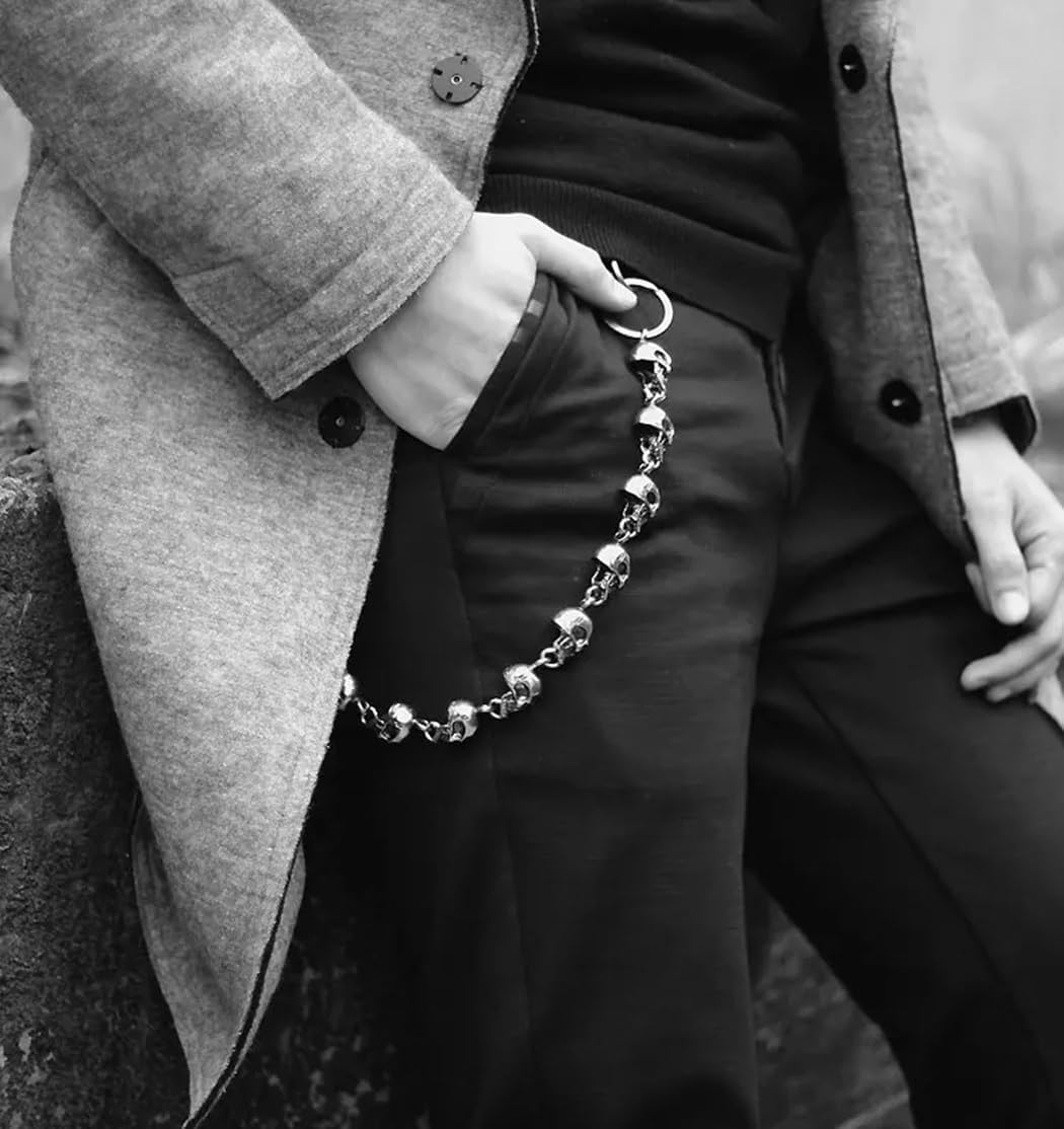 Wallet Chain - Wallet Chains for Men Women, Punk Trousers Pants Chain for Biker Heavy Chain Belt Goth Accessories - Image 3