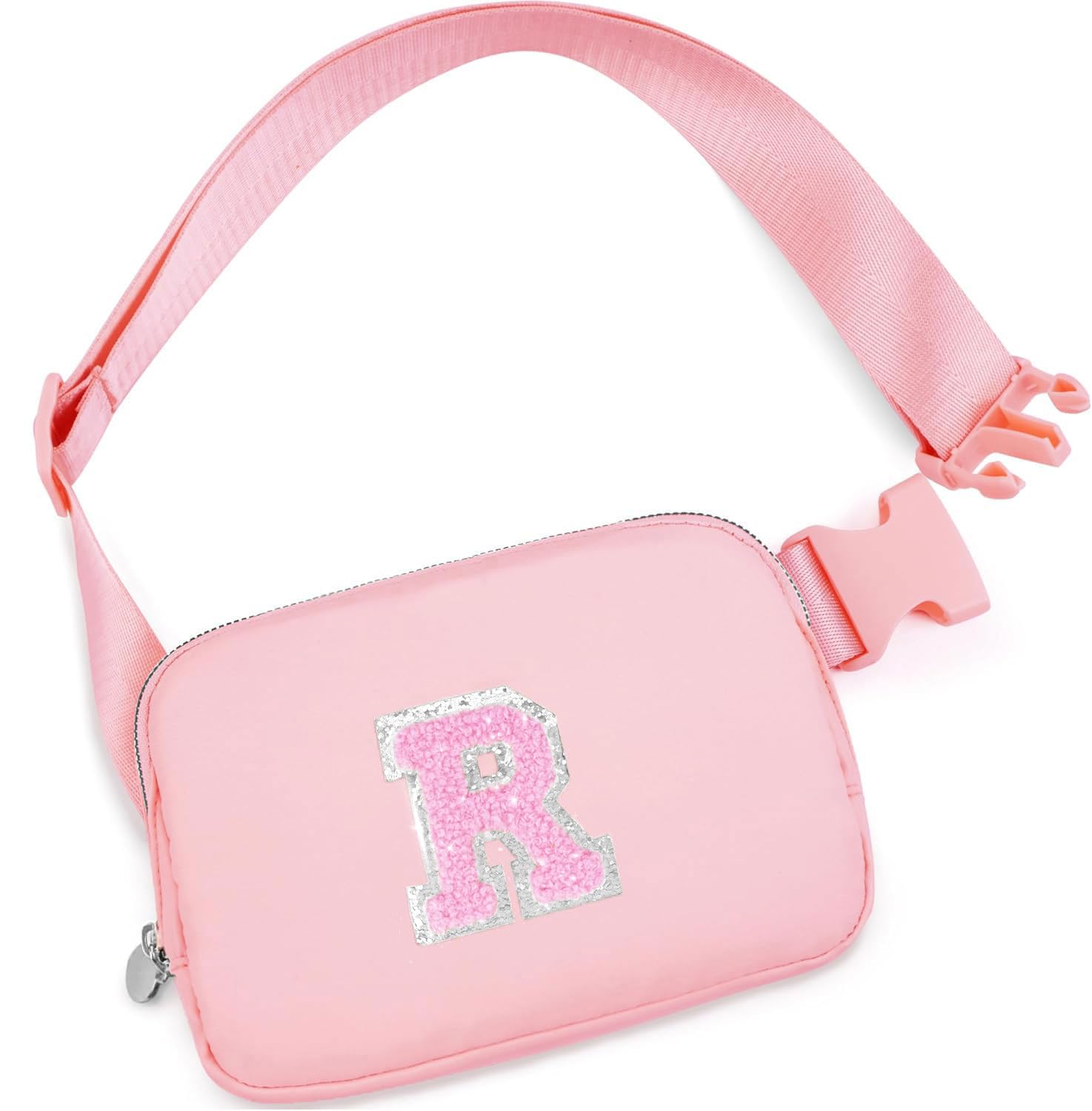 Birthday Gifts for 4 5 6 7 8 9 10 11 12 13 14 Year Old Girls,Cute Trendy Stuff Belt bag Fanny pack Crossbody Bags for Teens Kids Daughter Sister Her Women,Peach R