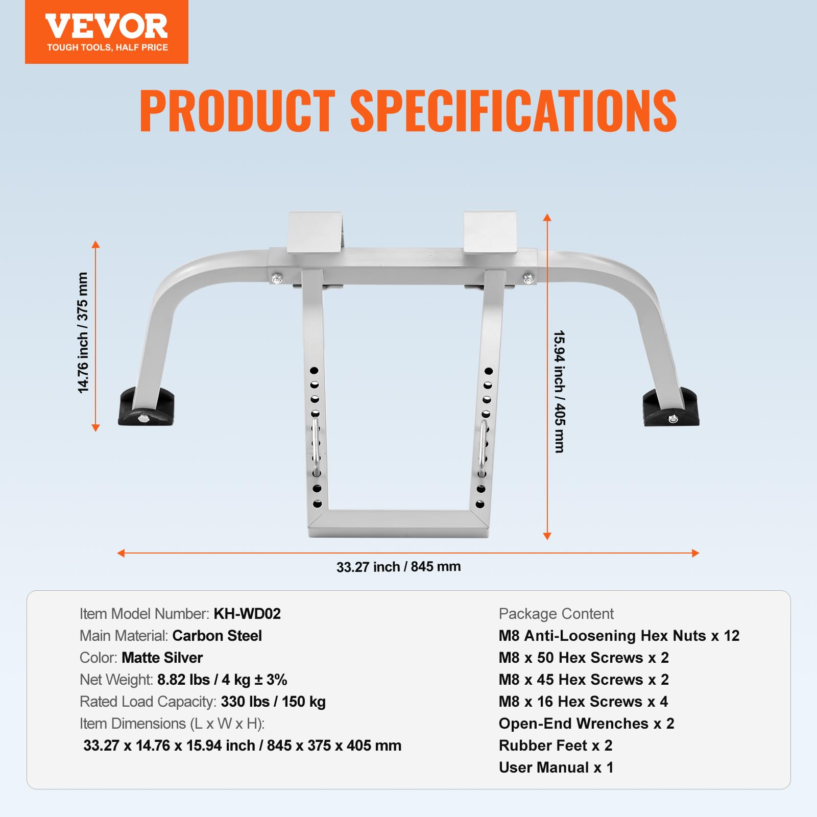 VEVOR Stabilizzatore per Scale, Gancio per Tetto in Acciaio per Impieghi Gravosi, Stabilizzatore per Scale, Accessorio di Estensione per Parete/Apertura Alare, Bracci Distanziatori per Scale Stabili