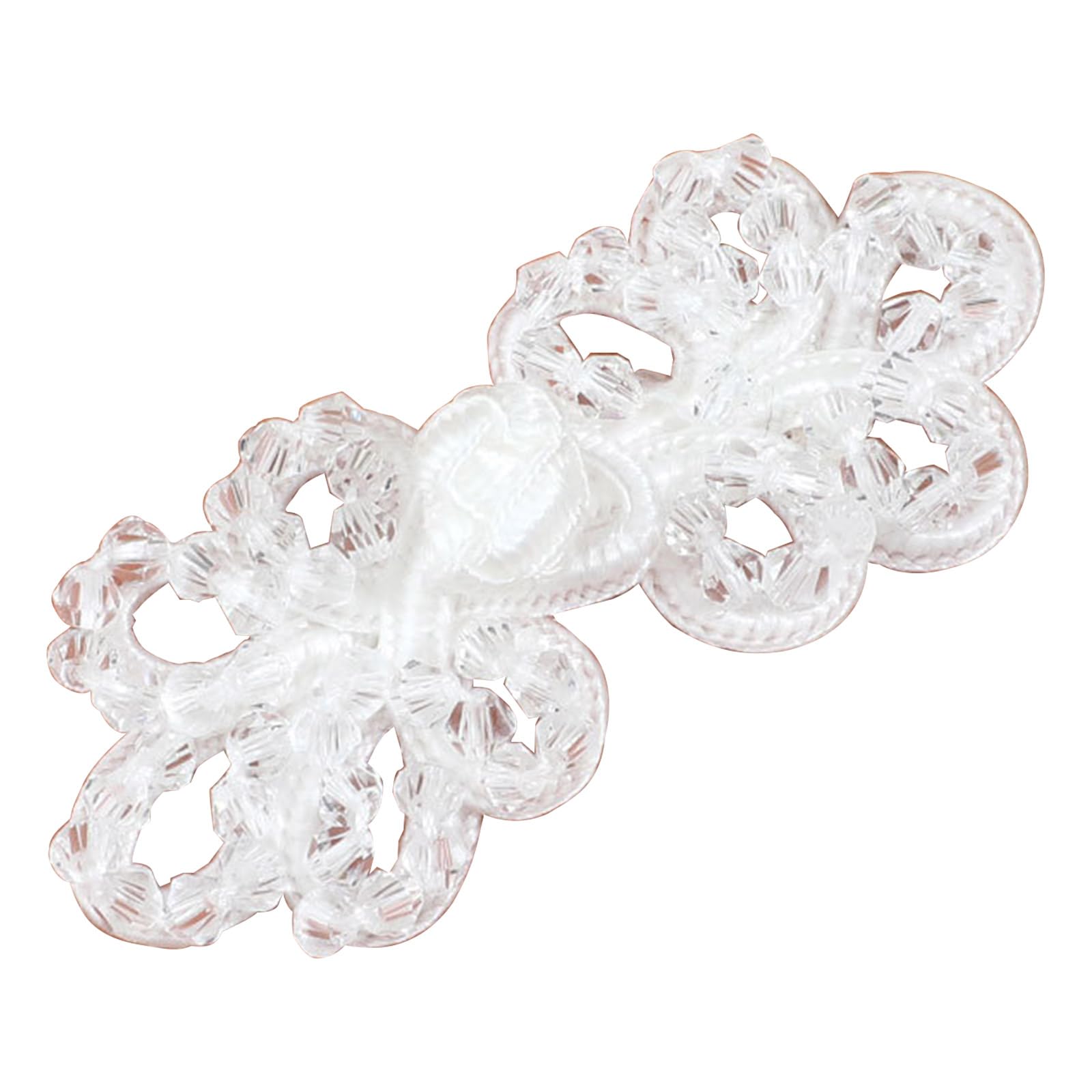 Buxuaaaa Rhinestones Embellished Cheongsam Button Chinese Knot Button Closure for Garment Making Dress Cloaks Coat Decoration Cheongsam Buttons