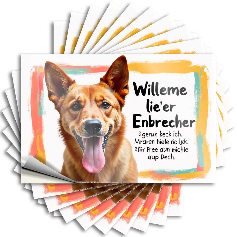 Abipuir Prank Stickers Dog's Choice: Thieves Over Free Roof Access Stickers 10Pcs Tool Decal Car Bandaid Sticker(12X18CM)