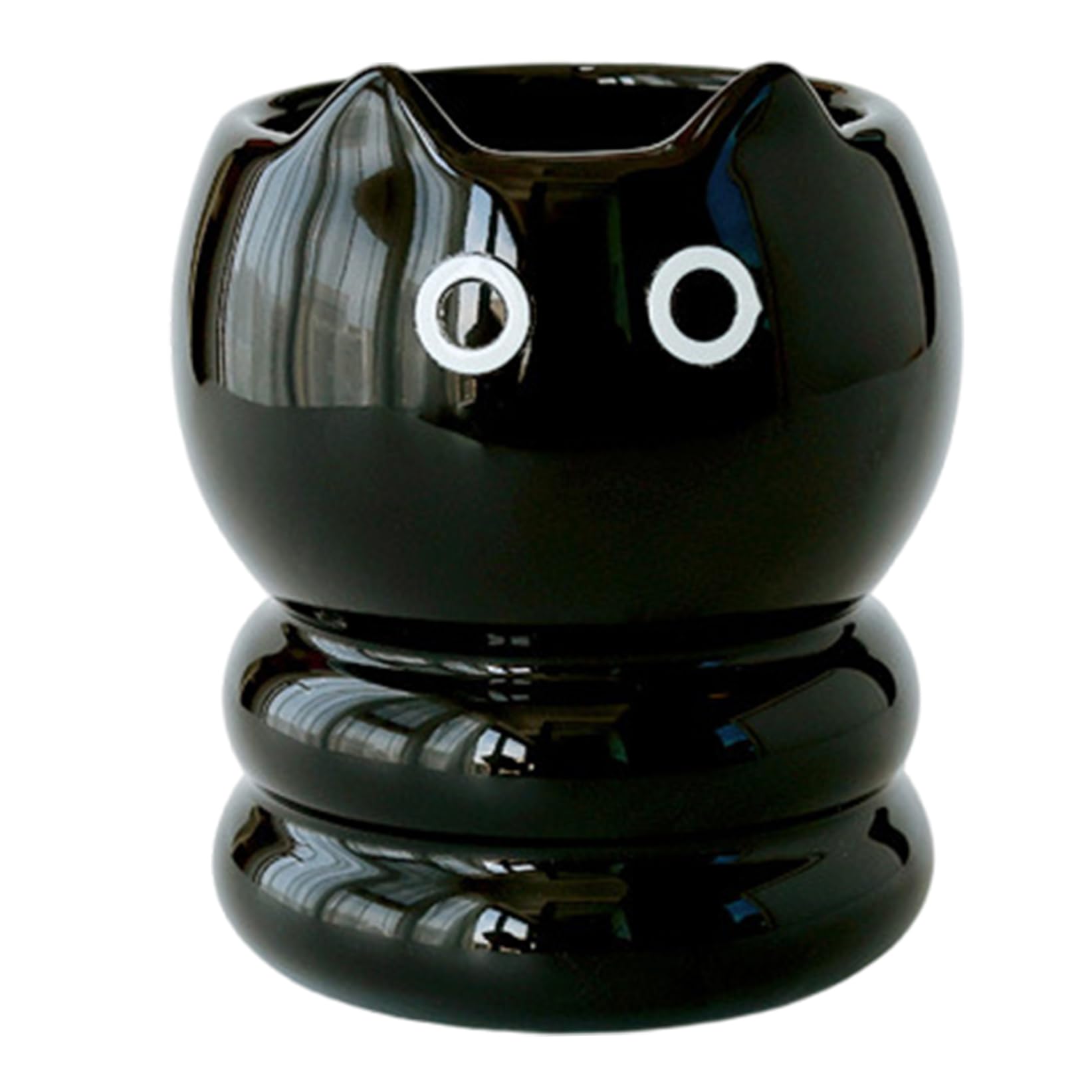 Cat Toothbrush Holder, Ceramic Bathroom Toothbrush Holder with Stackable Design, Cute Cat Decor for Countertop Organization, Décorations d'été