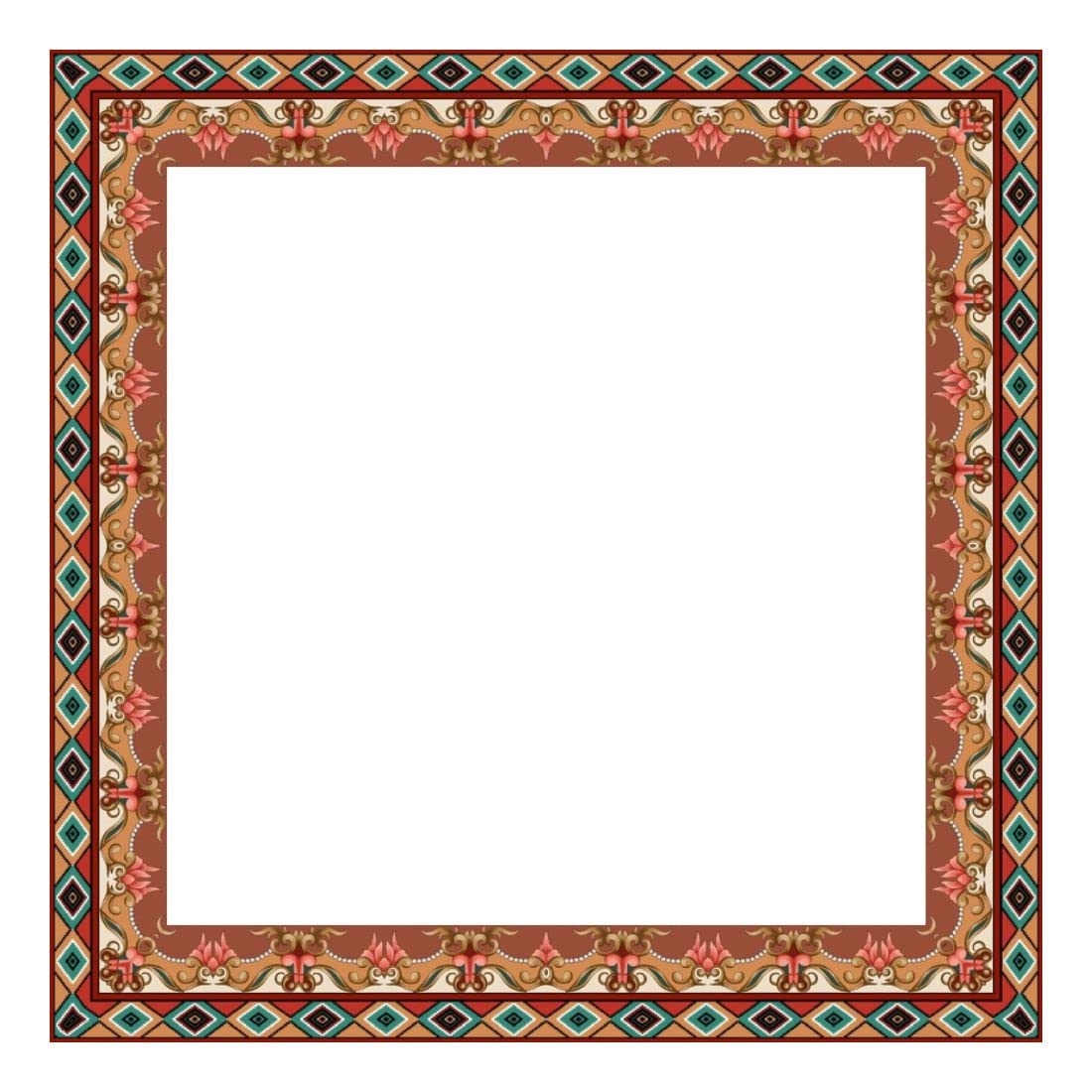 Atax Wedding Foot Print Hand Print Designer mat Fabric 17 inch Height 17 inch Length pc 1 H