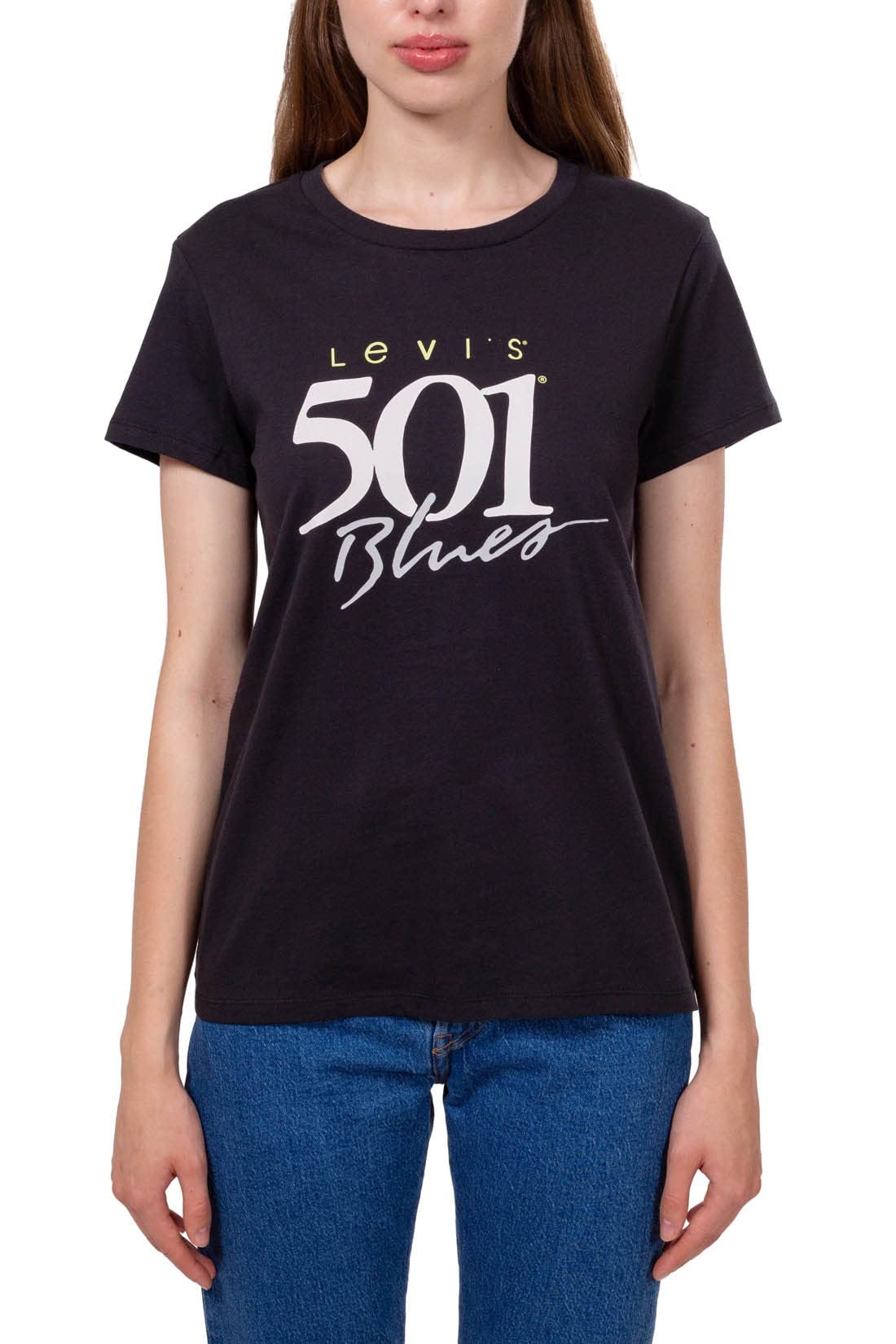 Levi's Camiseta de mujer regular con logotipo 501