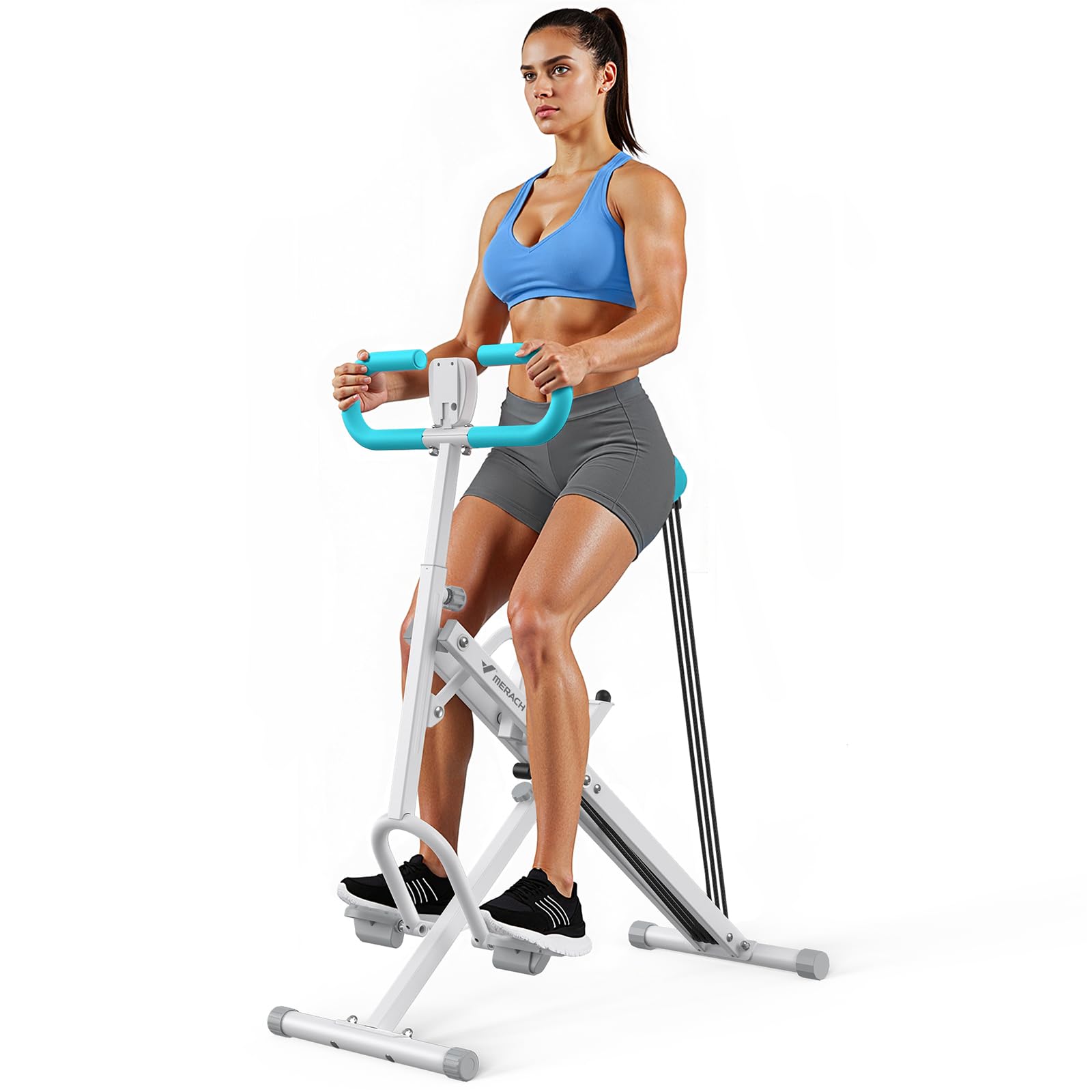 Squat Machine, MERACH R07 2 in 1 Squat Rowing Machine, Easy Setup & Foldable Exercise Equipment, Glute Trainer Machine, Glutes & Leg Home Workout