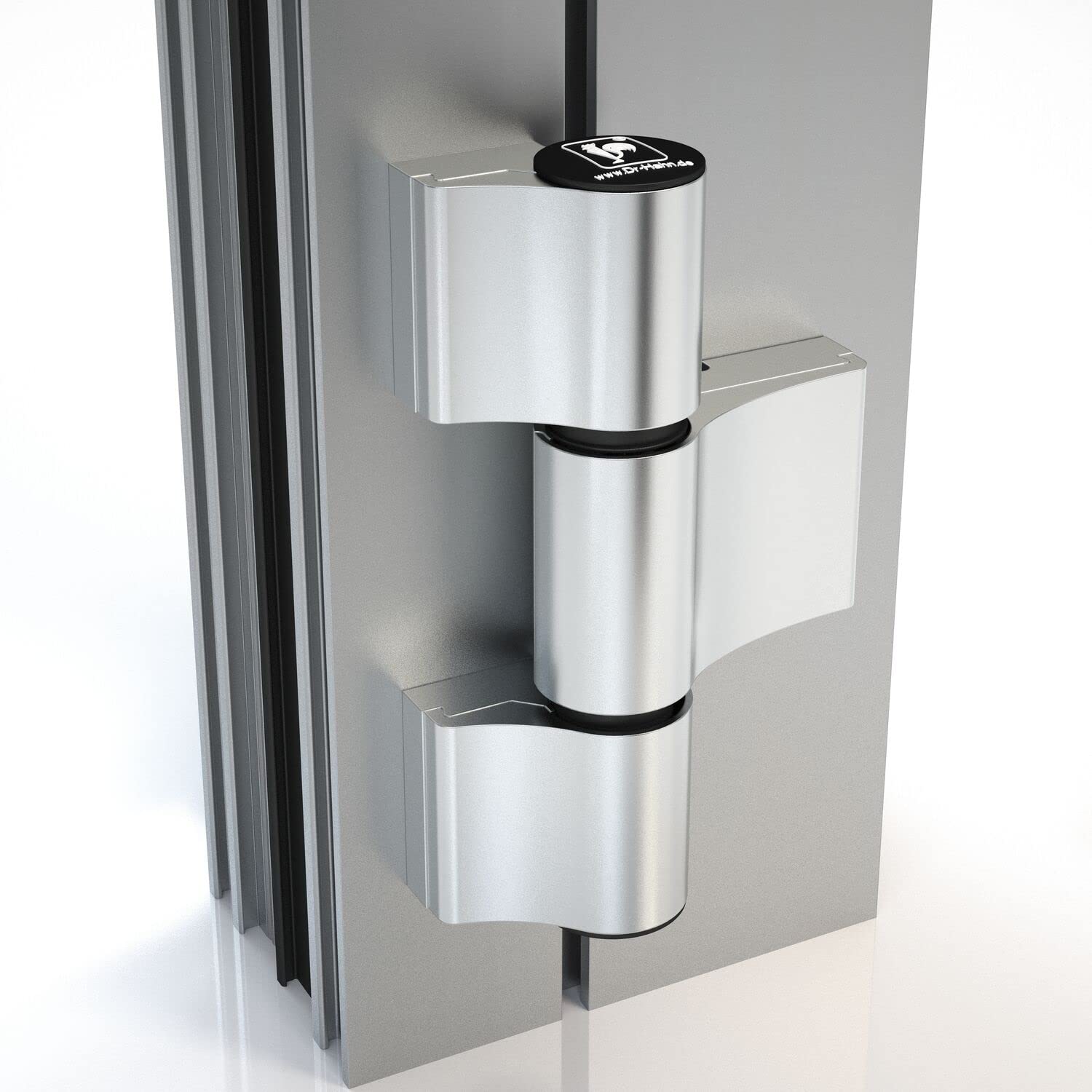 Charnières HAHN M9511W000 finition argent massif en aluminium