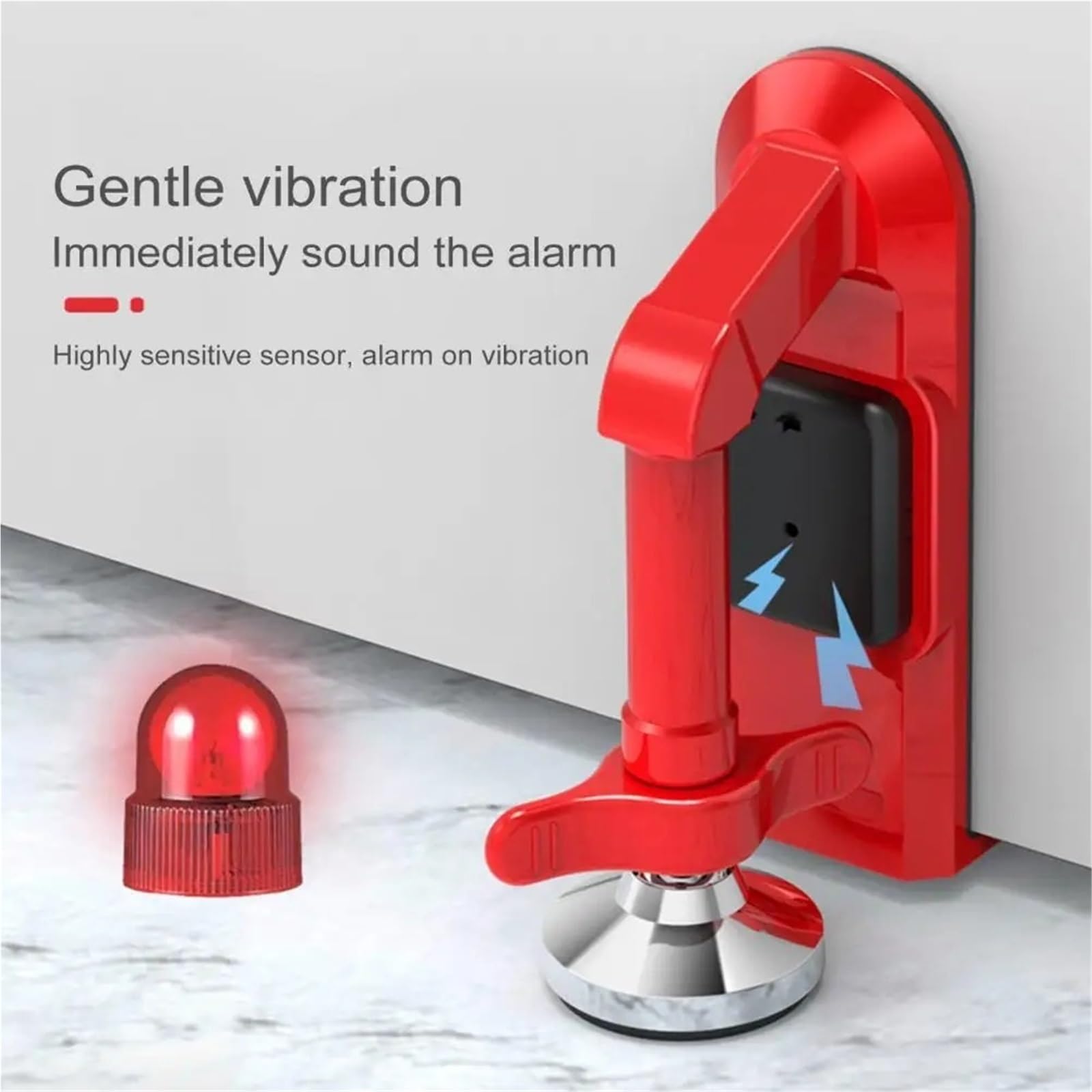 Tope Para Puerta Con Alarma Alarma de tapón puerta cuña aleación(A)