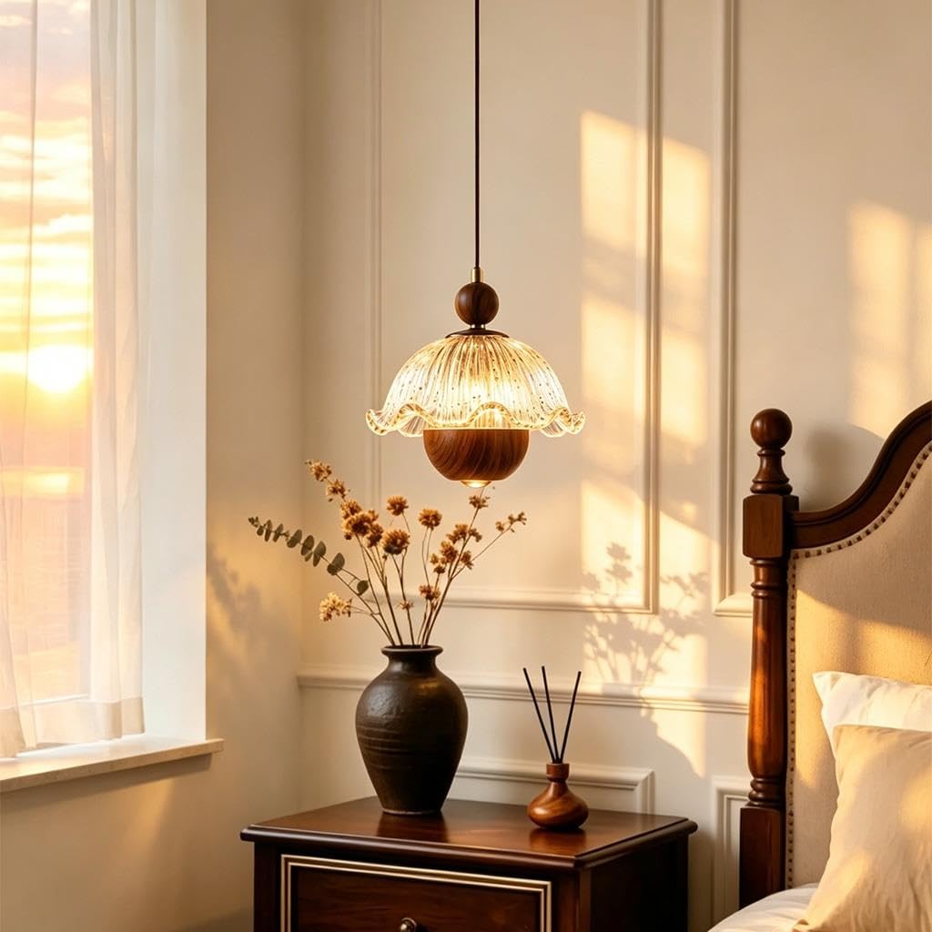 Lampada a soffitto in stile italiano con design a petali lampadario LED vintage francese Lampada a sospensione in stile Wabi sabi Altezza regolabile Ferro Camera da letto Sala da pranzo