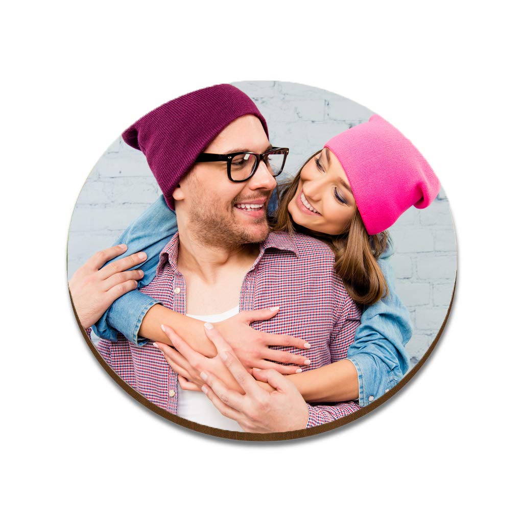 Fotostation Set Of Six Personalised Photo Coaster (, Round Coaster)