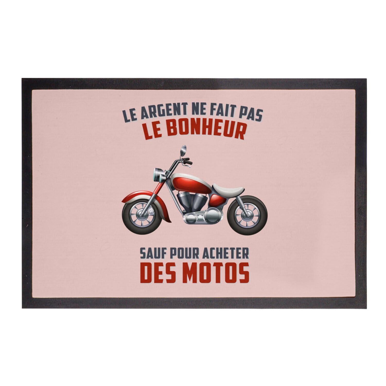 Paillasson Rose Moto pour une entrée de maison style voyage en bécane