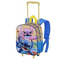 Disney Lilo e Stitch Ocean-Zainetto 3D con Ruote Piccolo, Blu, 26 x 34 cm, Capacità 7 L