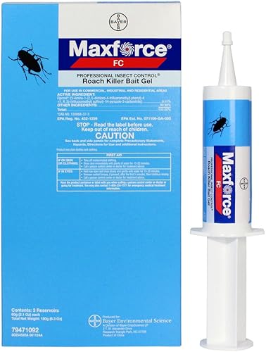 Maxforce Fc - Gel de cebo para cucarachas, 2.12 oz, 1 caja (3 jeringas)