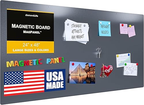 Vista 12 de Tablero magnético de 24 x 72 pulgadas, tablero de notas y visión para el hogar, la oficina y el aula, tablero magnético para niños, tornillos