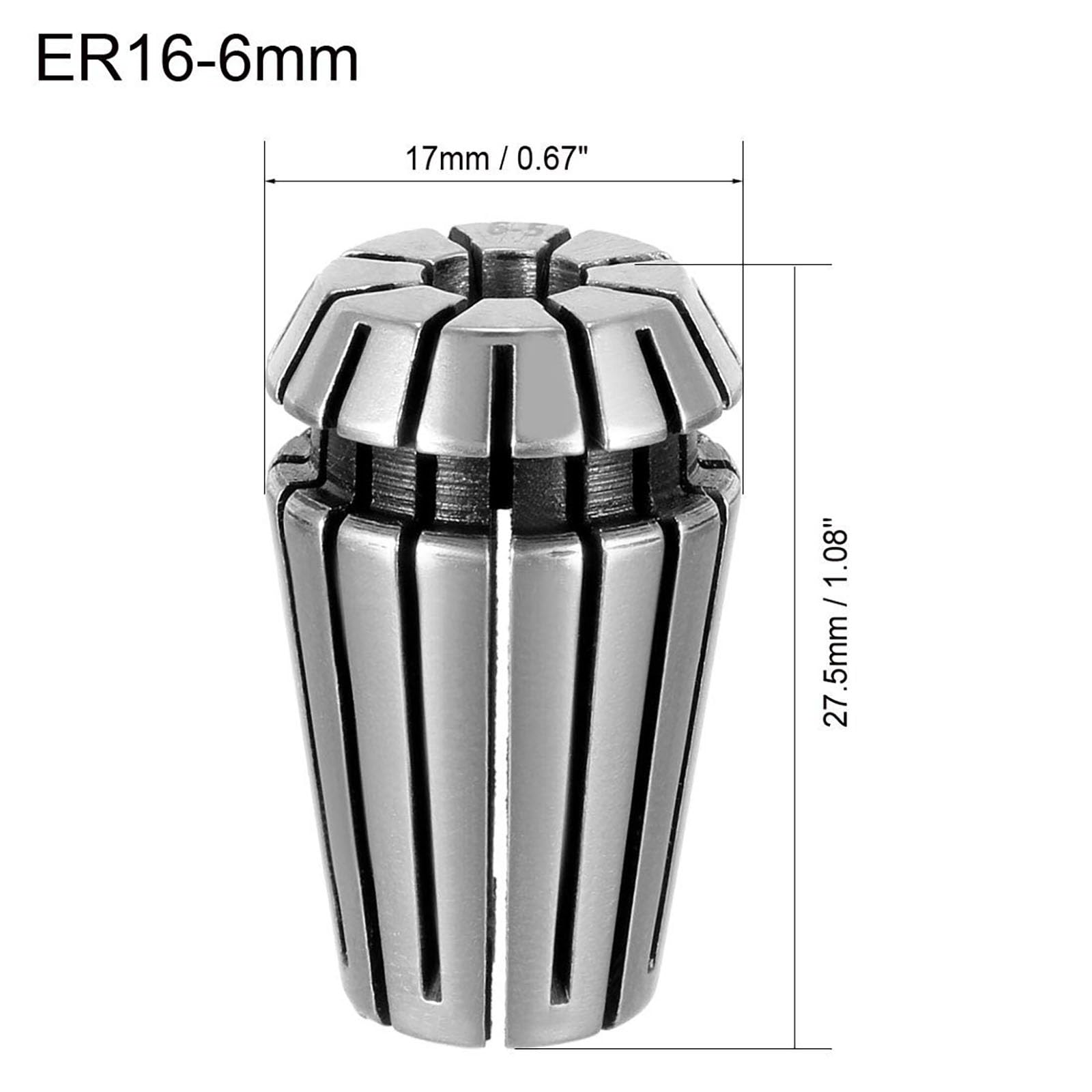 Recogwood ER16 6mm Spring Collet, 0.24 Inch High Precision Router Collets Chuck for CNC Engraving Machine and Milling Lathe Tool - Image 2