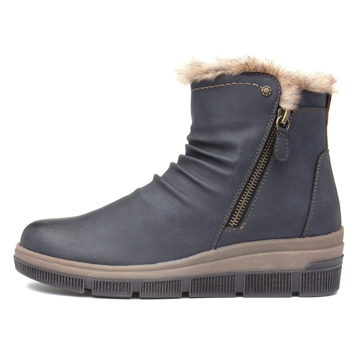 Louise Womens Navy Ankle Boot